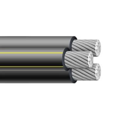 Aluminum Wire - VASSAR #4-4-4 Aluminum Triplex 600V URD Wire, Duct / Direct Burial (1000ft Reel)