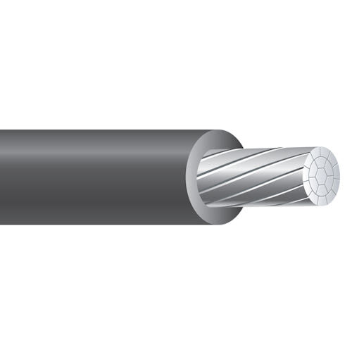 Aluminum Wire - USE #4 Stranded Aluminum BLACK Service Entrance Wire, XLPE Insulation (1000ft Reel)