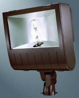 Cooper Lighting - Lumark MHNKY1K Nighthawk Floodlight, 1000 W Metal Halide Multi-Tap Yoke with Bronze Lamp