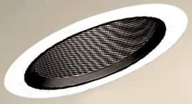 Cooper Lighting - Halo 457P 6 Inch White Incandescent Recessed Downlight Housing Trim with Black Baffle