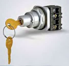 Siemens - Siemens 52SC6CE 30 mm 3-Position Chrome Metal Bezel Maintained Non-Illuminated Selector Switch