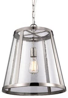 Murray Feiss Lighting - FEIS P1289PN 1 BULB POLISHED NICKEL PENDANT HARROW