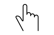 Pointing finger icon