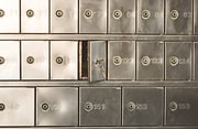 Wall of silver PO Boxes